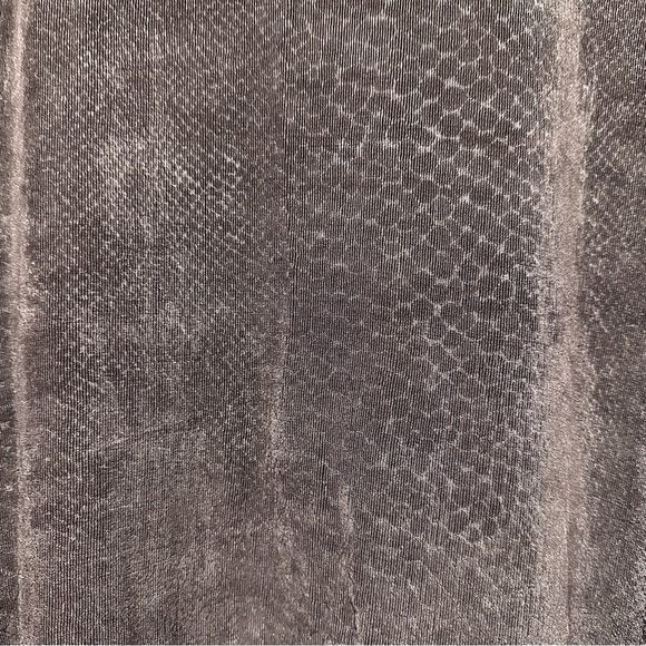 Vintage 90s Rabbit Rabbit Rabbit Designs Brown Snake Print Stretch Shirt Size 16 - Picture 7 of 16